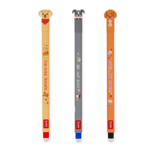LEGAMI Erasable Pen Fur-ever Friends – 3er-Set, radierbar