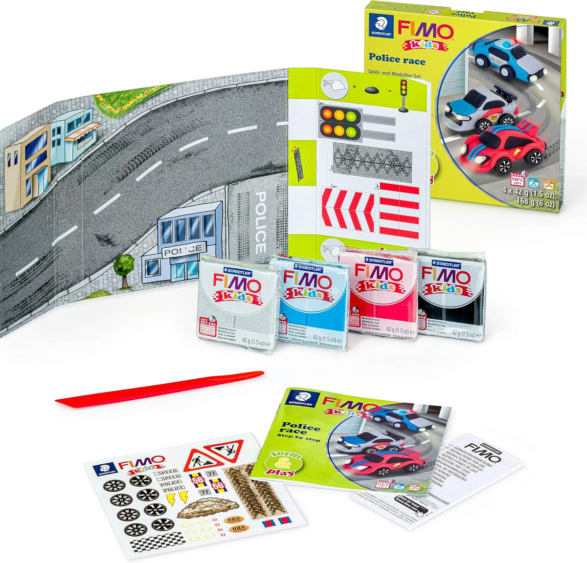 FIMO Kids Form&Play Police Race - Modelliermasse Set