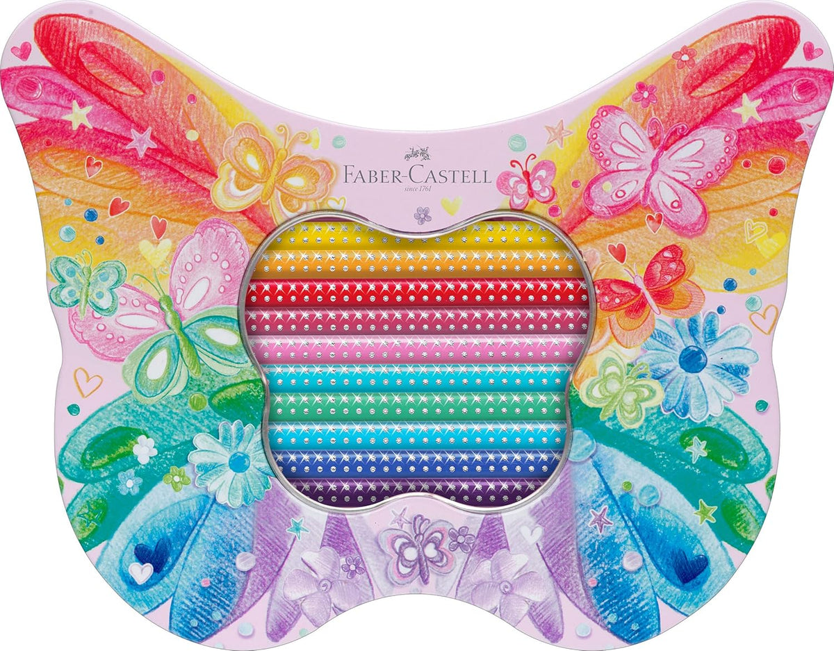 Faber-Castell Schmetterling Buntstifte Geschenkset, 20 Farben