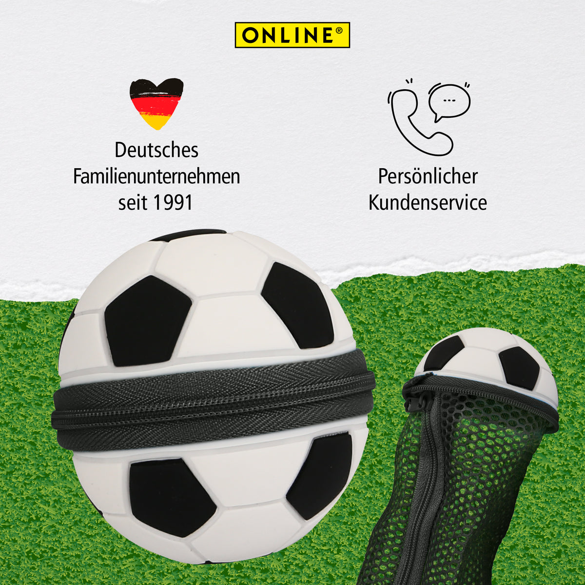 ONLINE PEN Schlampermäppchen Soccer | Zip, 22x7 cm
