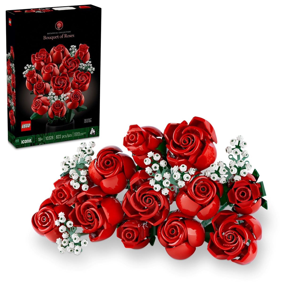 LEGO® Icons Rosenstrauß 10328 - 822 Teile