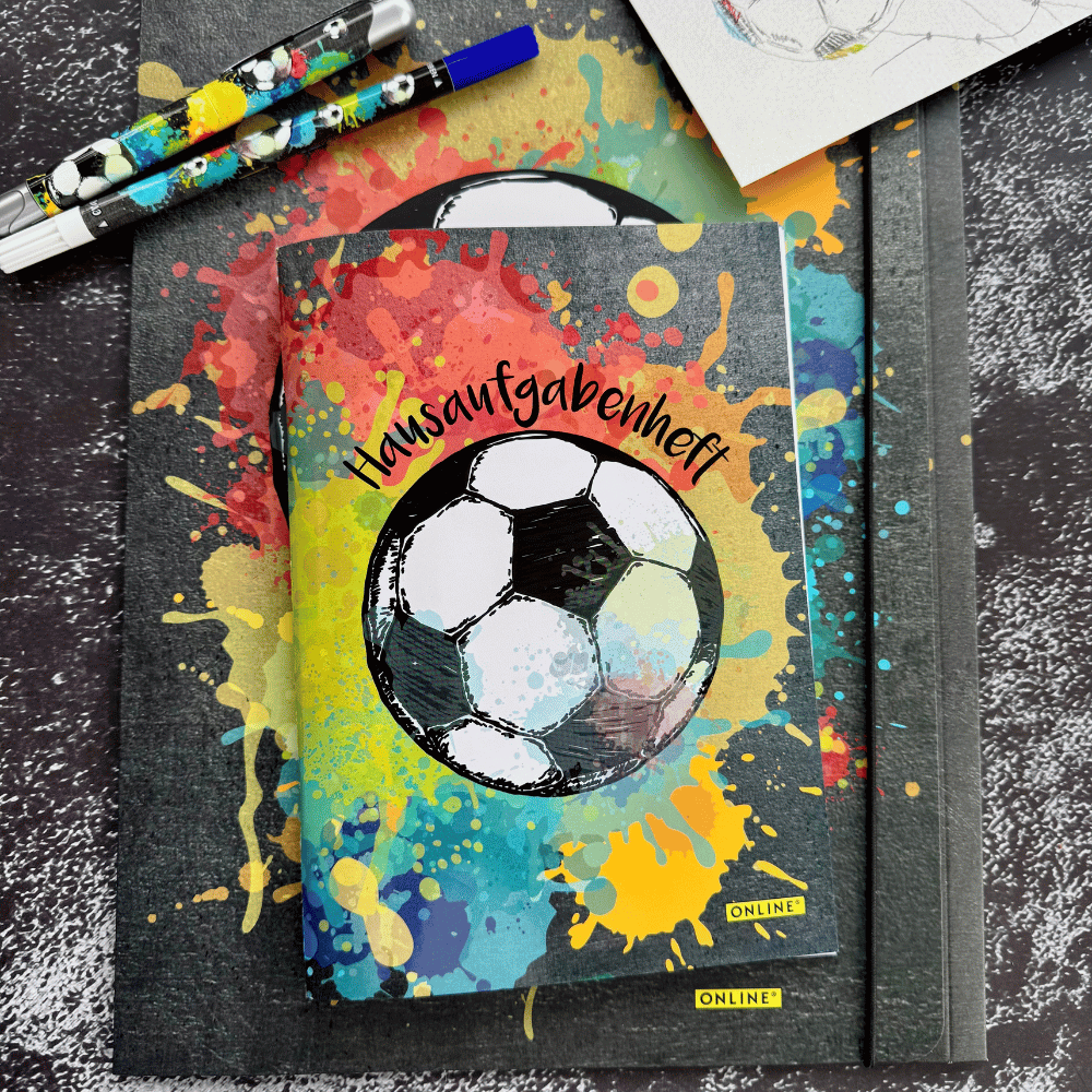ONLINE PEN Hausaufgabenheft A5 Soccer | 48 Seiten, DIN A5