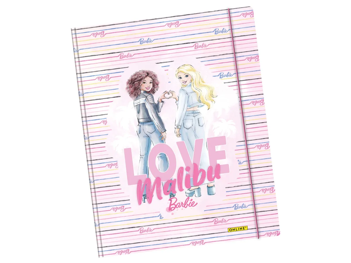 Barbie Gummizugmappe A3 - Trendiges Design (sortiert)