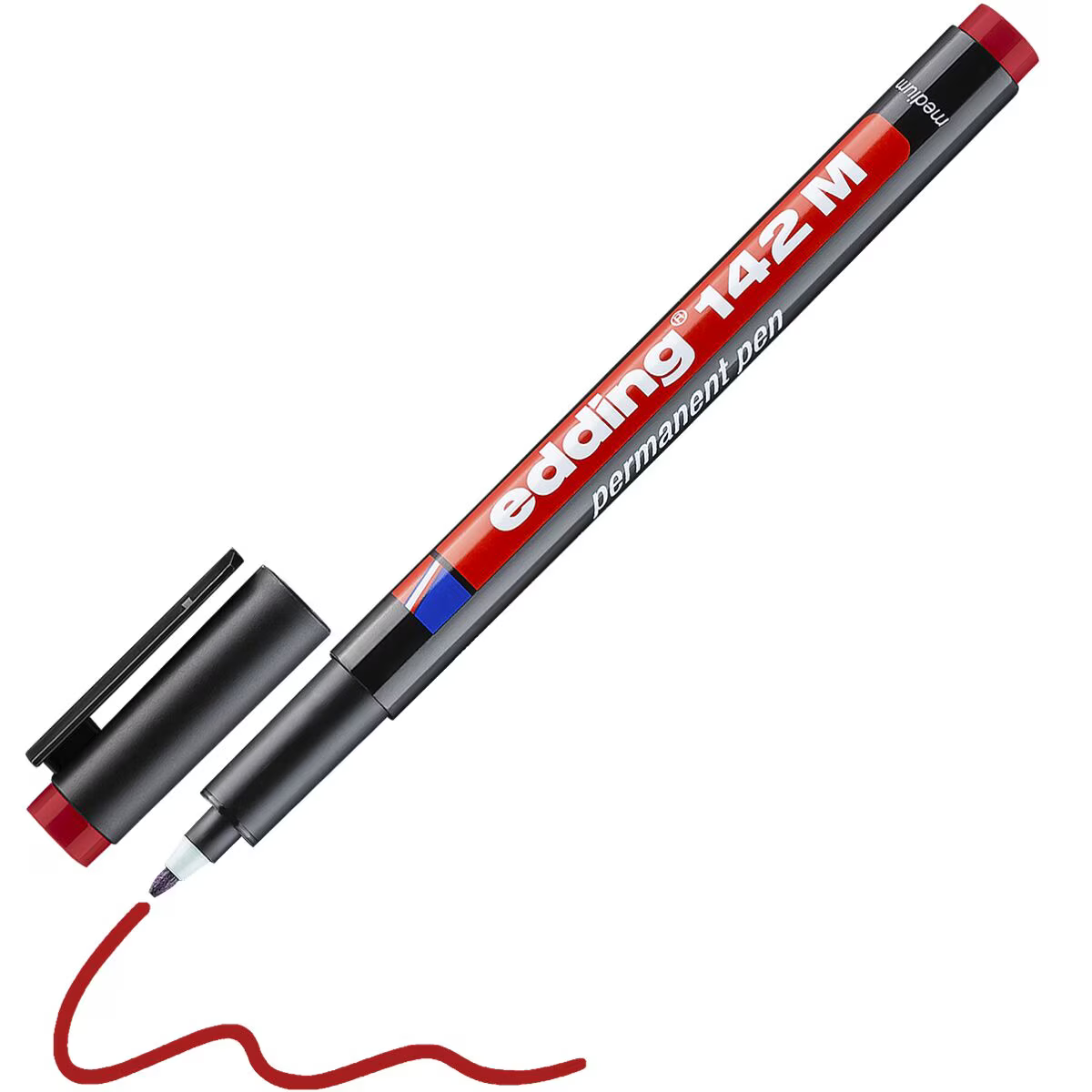 edding 142 M Permanent Pen – Rot, wasserfest, Rundspitze