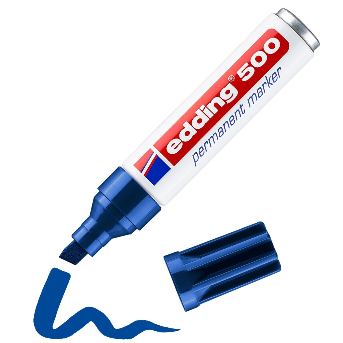 edding 500 Permanentmarker blau – Keilspitze 2–7 mm