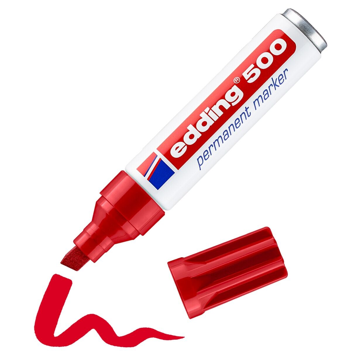 edding 500 Permanentmarker rot – Keilspitze 2–7 mm