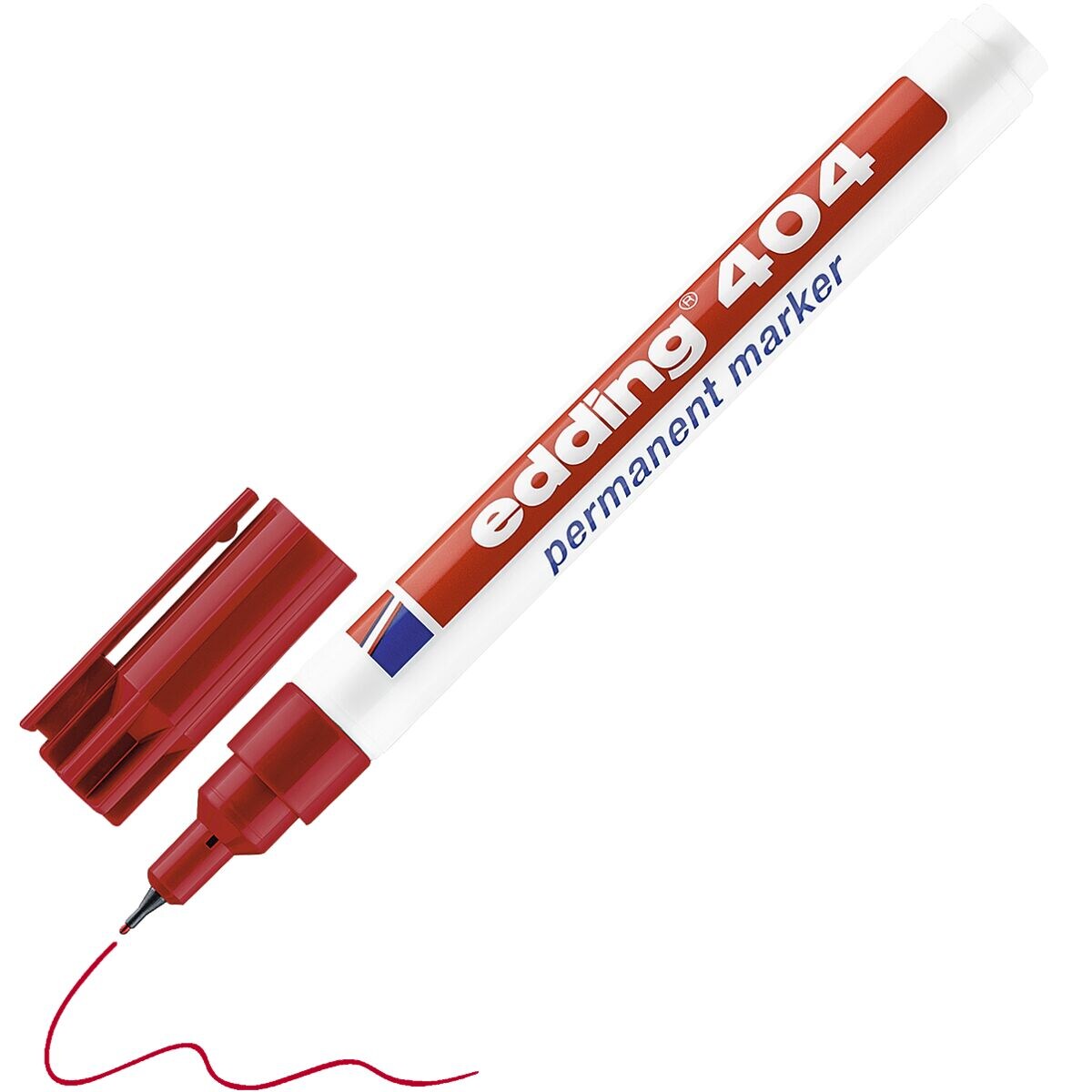edding 404 Permanent-Marker rot – Einzelstift, 0,75 mm
