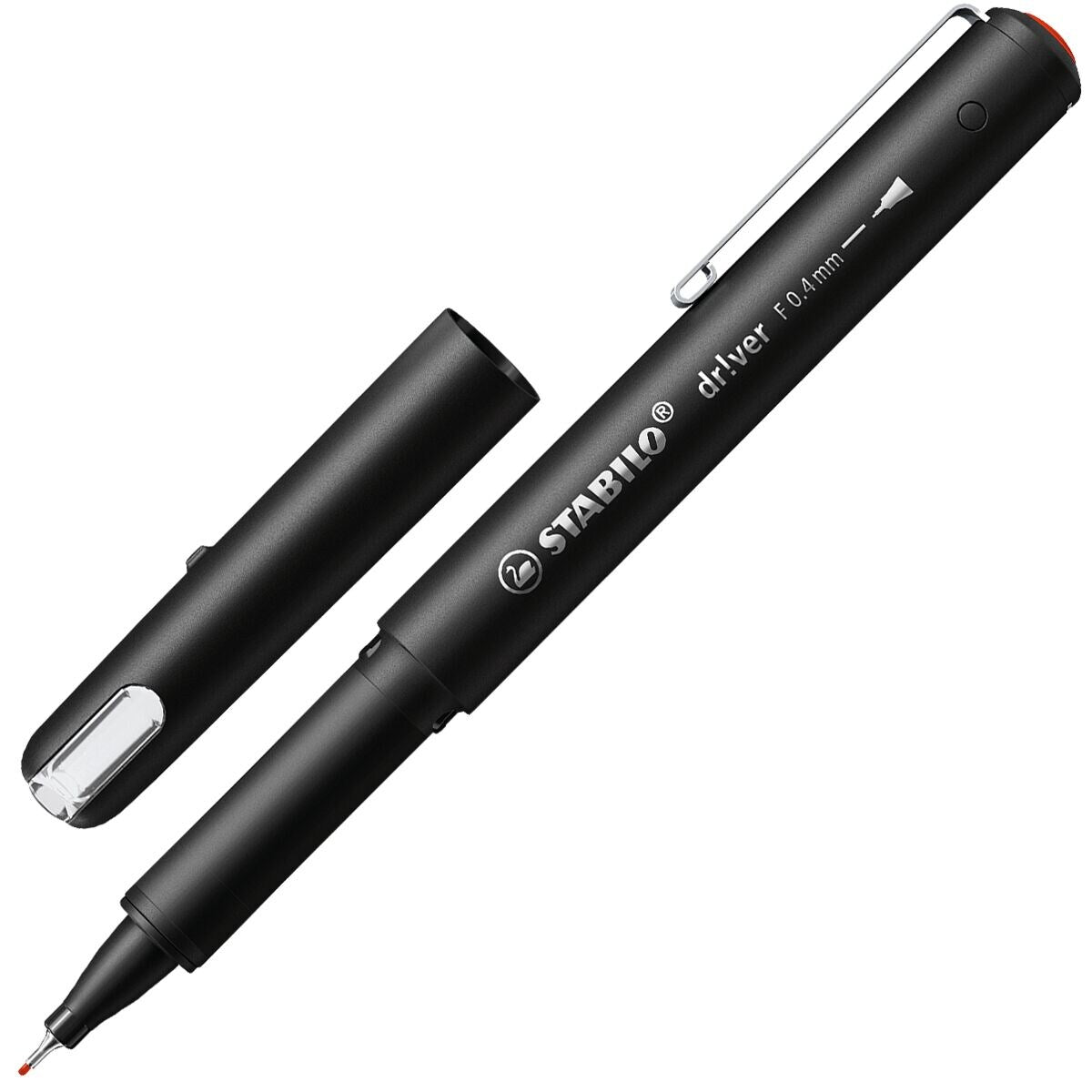 STABILO driver Fineliner rot 0,4 mm – Einzelstift