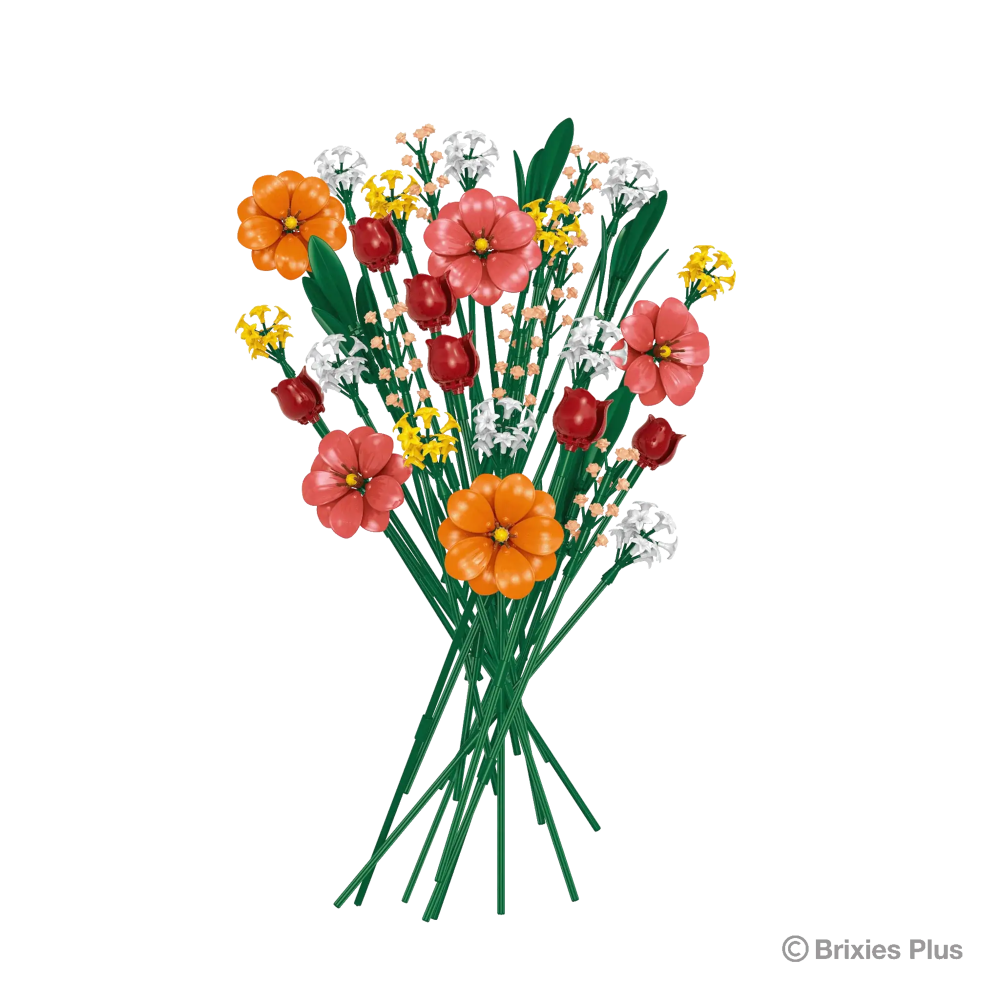 BRIXIES Plus Blumenstrauß Sunrise – Nano-Steckpuzzle 729 Teile