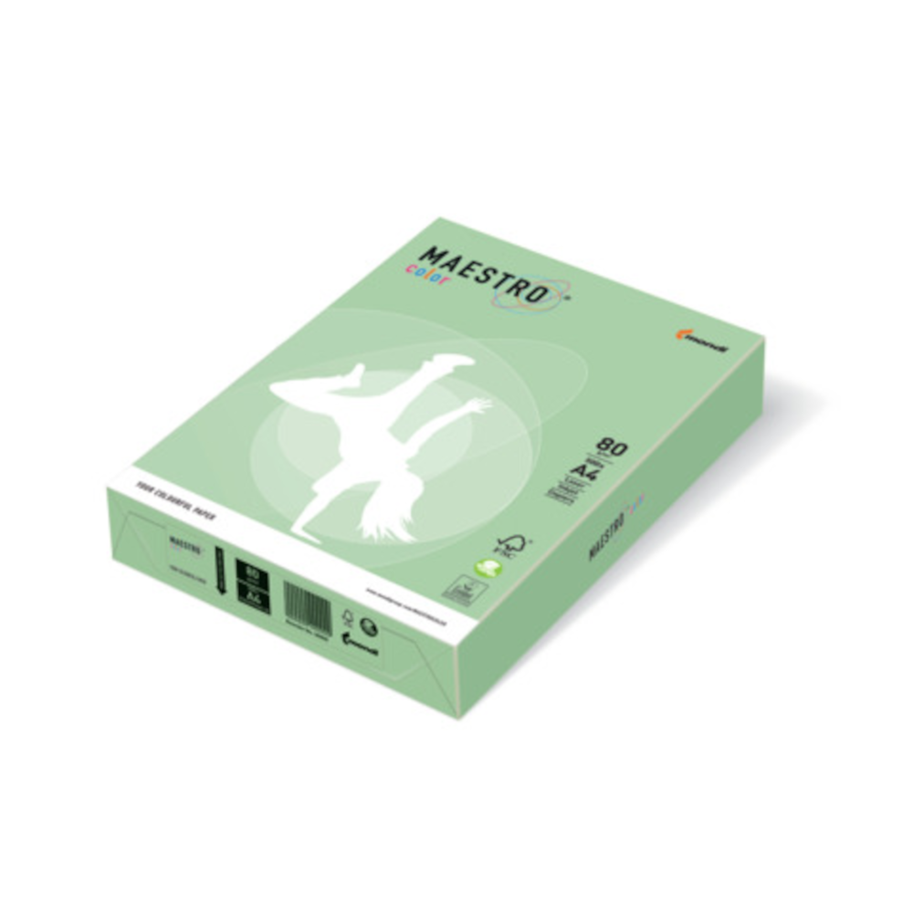 MAESTRO COLOR Kopierpapier A4 Pastell Mittelgrün 500 Blatt 80g/m²