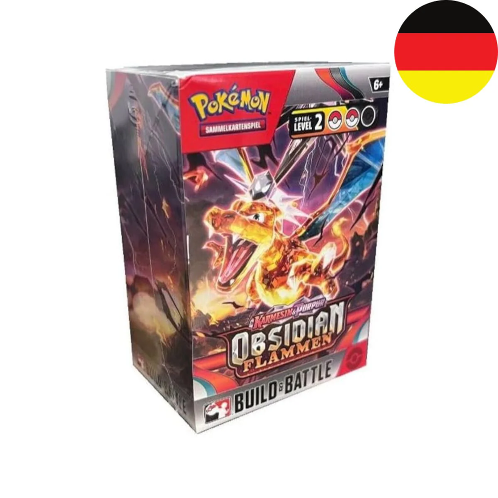Pokémon KP3 Obsidianflammen Prerelease Set Glurak 4 Booster