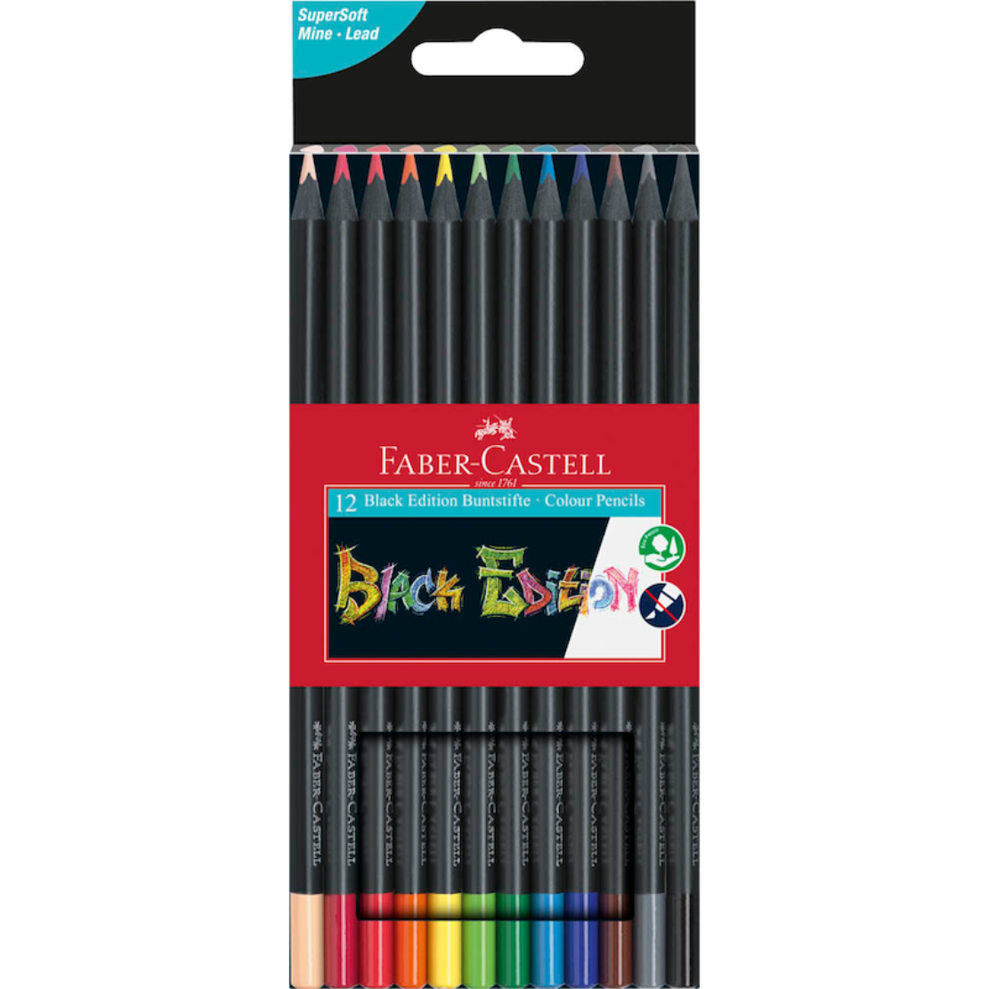 Faber-Castell Buntstifte Black Edition 12er Set FSC