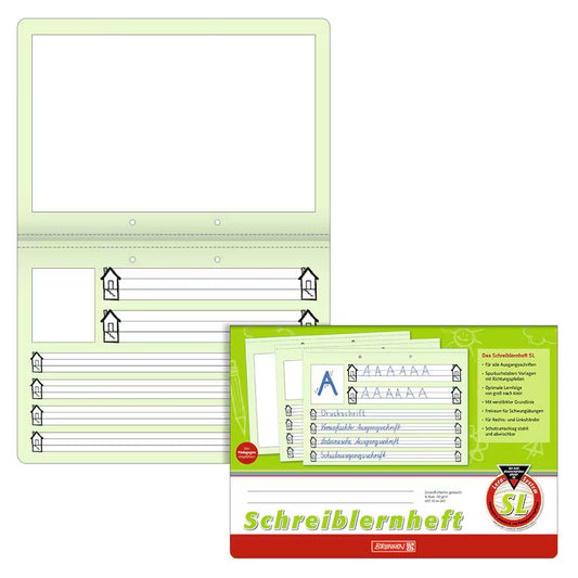 BRUNNEN Schreiblernheft A4 quer Lineatur SL, 16 Blatt