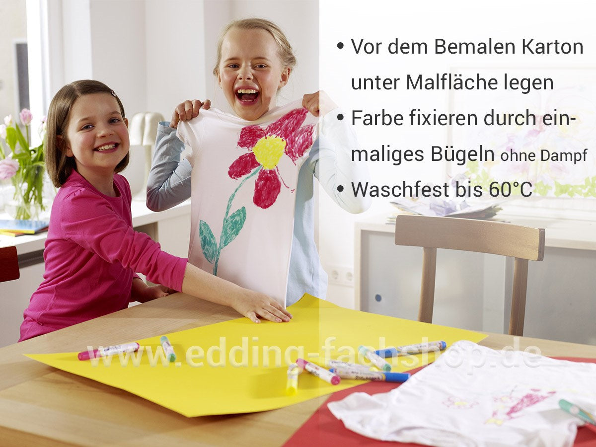 edding 17 Funtastics Textilmarker 5er-Set für Kinder