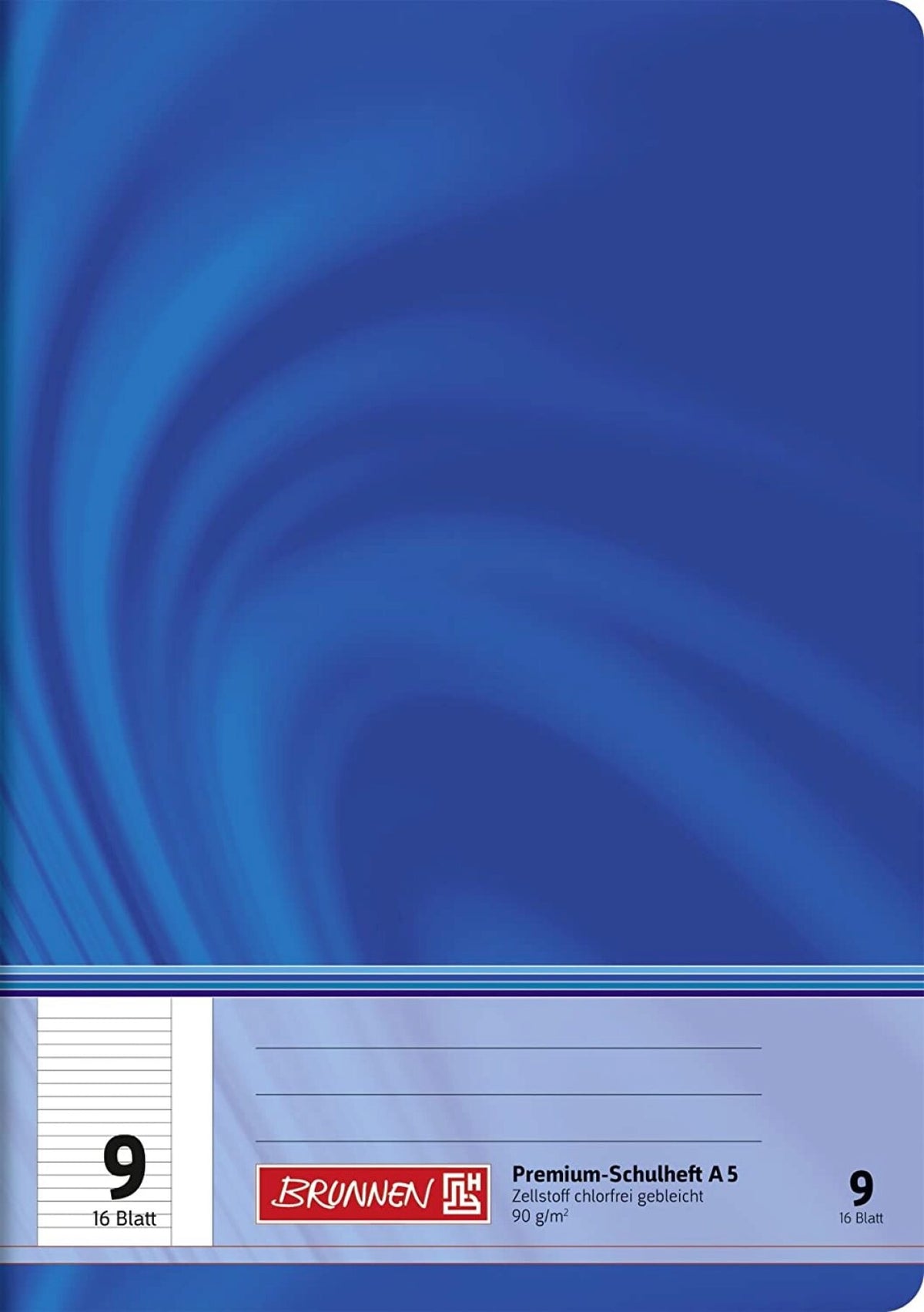 BRUNNEN Schulheft A5 Lineatur 9 liniert, 16 Blatt – Vivendi