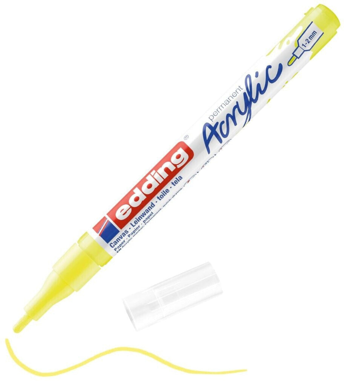 edding 5300 Acrylmarker neonorange – 1-2 mm, seidenmatt