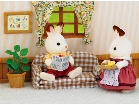 Sylvanian Families 5013 Schokoladenhasen Vater mit Sofa