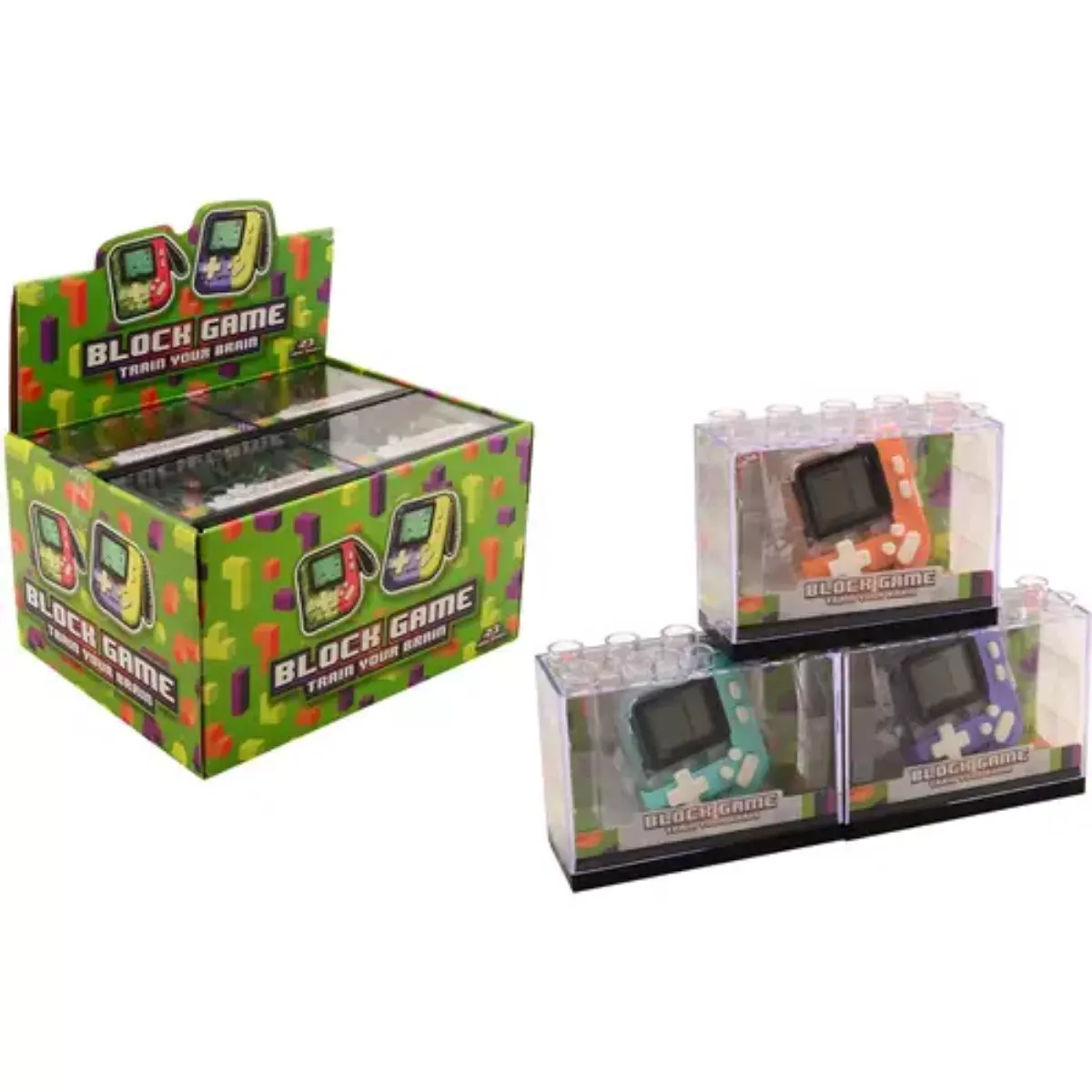Block Game Mini-Spielkonsole – 1 aus 3 Farben, zufällig