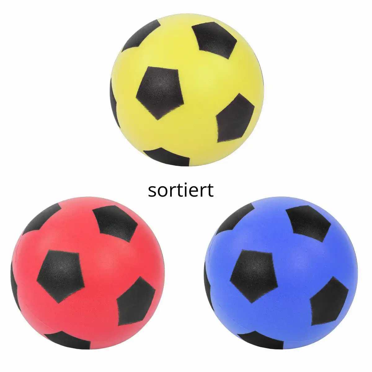 Idena Softball Ø20cm – 1 Ball, Farbe zufällig (3 Designs)