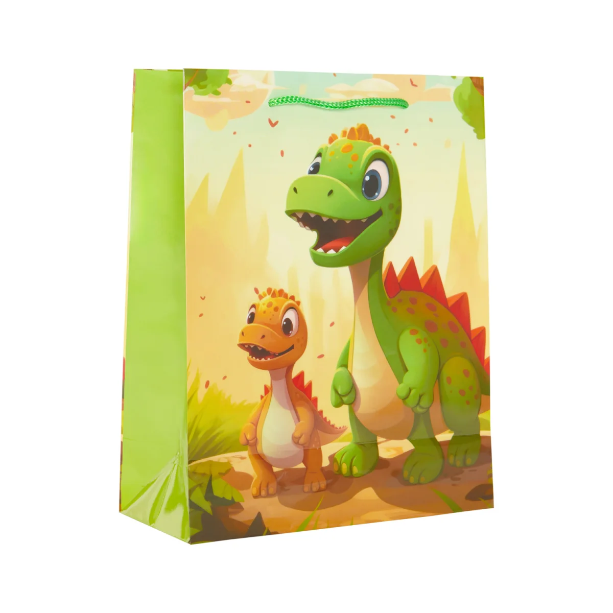 Idena Geschenktasche Dino 18x8x23cm - Bunt & Fröhlich