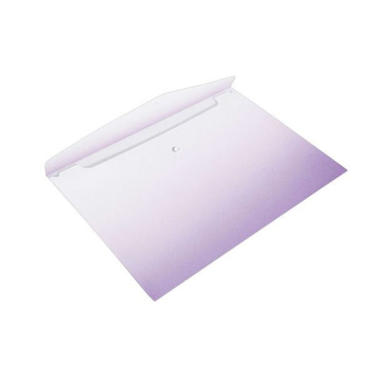 Idena Dokumententasche A4 PP Color Edition weiß/lila Knopf