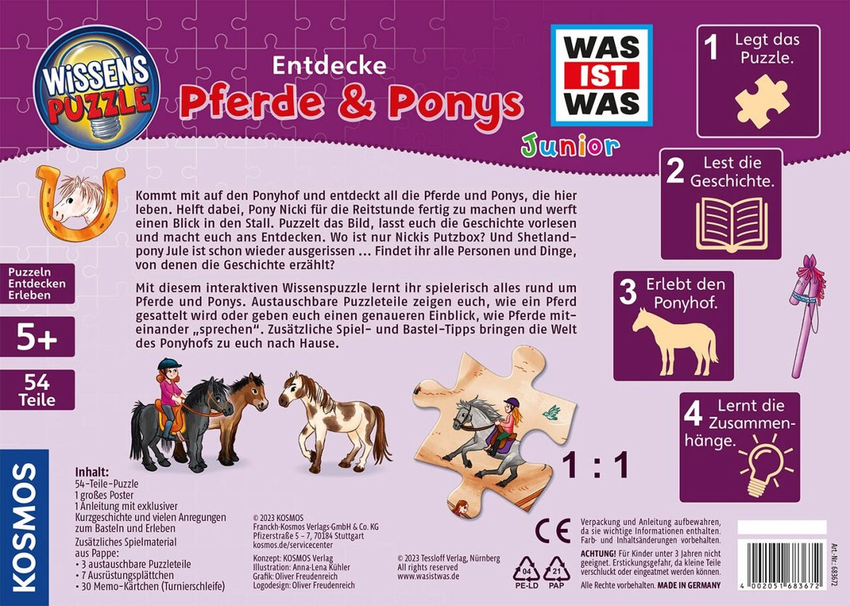 WAS IST WAS Pferde & Ponys Puzzle