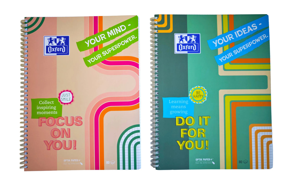 Oxford Collegeblock Mind Power 2026 A4+ 80 Bl. kariert