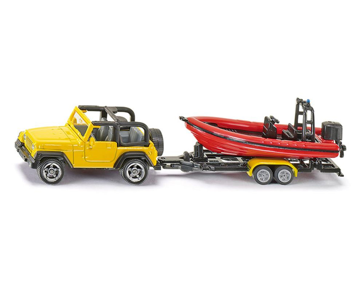 SIKU 1658 Jeep Wrangler mit Motorboot Druckguss-Set