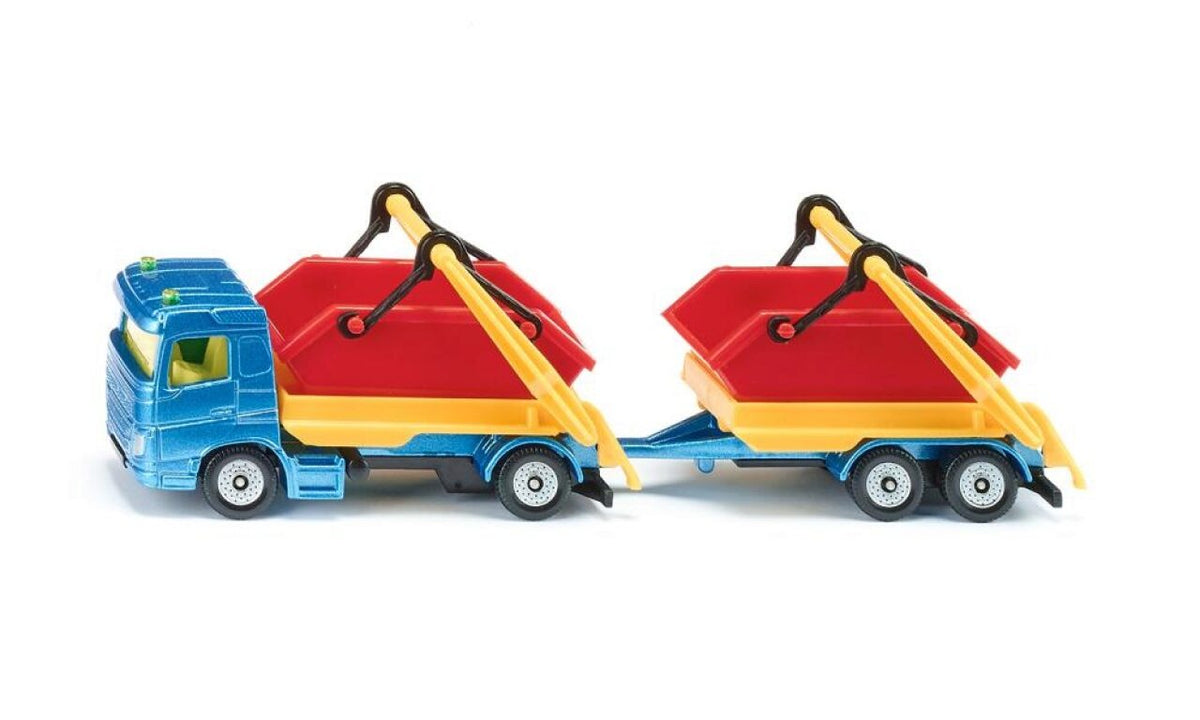 siku LKW mit Absetzmulde und Anhänger
