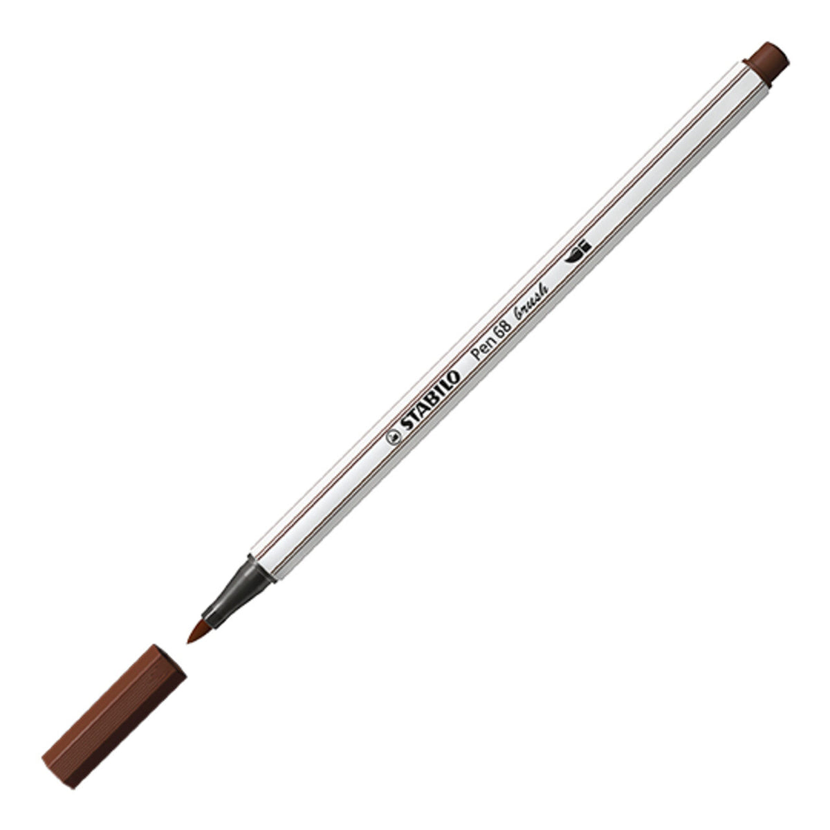 STABILO Pen 68 brush – Einzelstift Braun