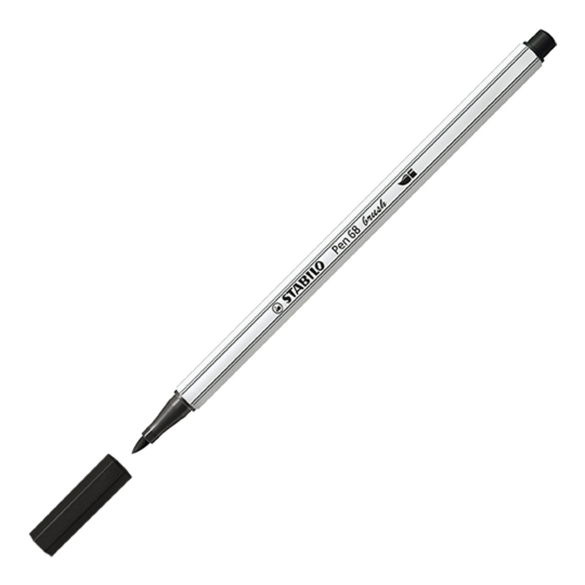 STABILO Pen 68 brush – Einzelstift Schwarz