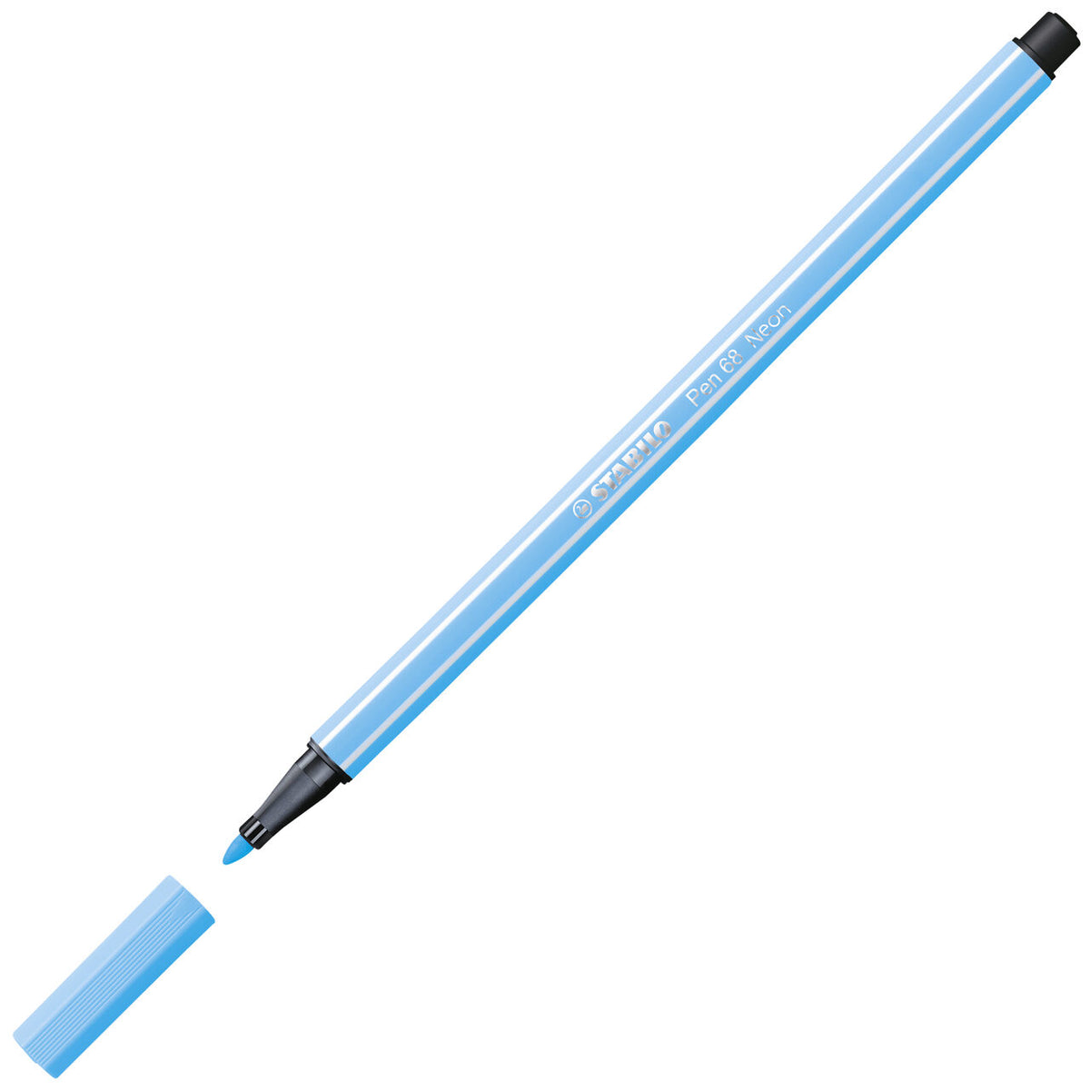 STABILO Pen 68 Filzstift leuchtfarbenblau – 1 mm