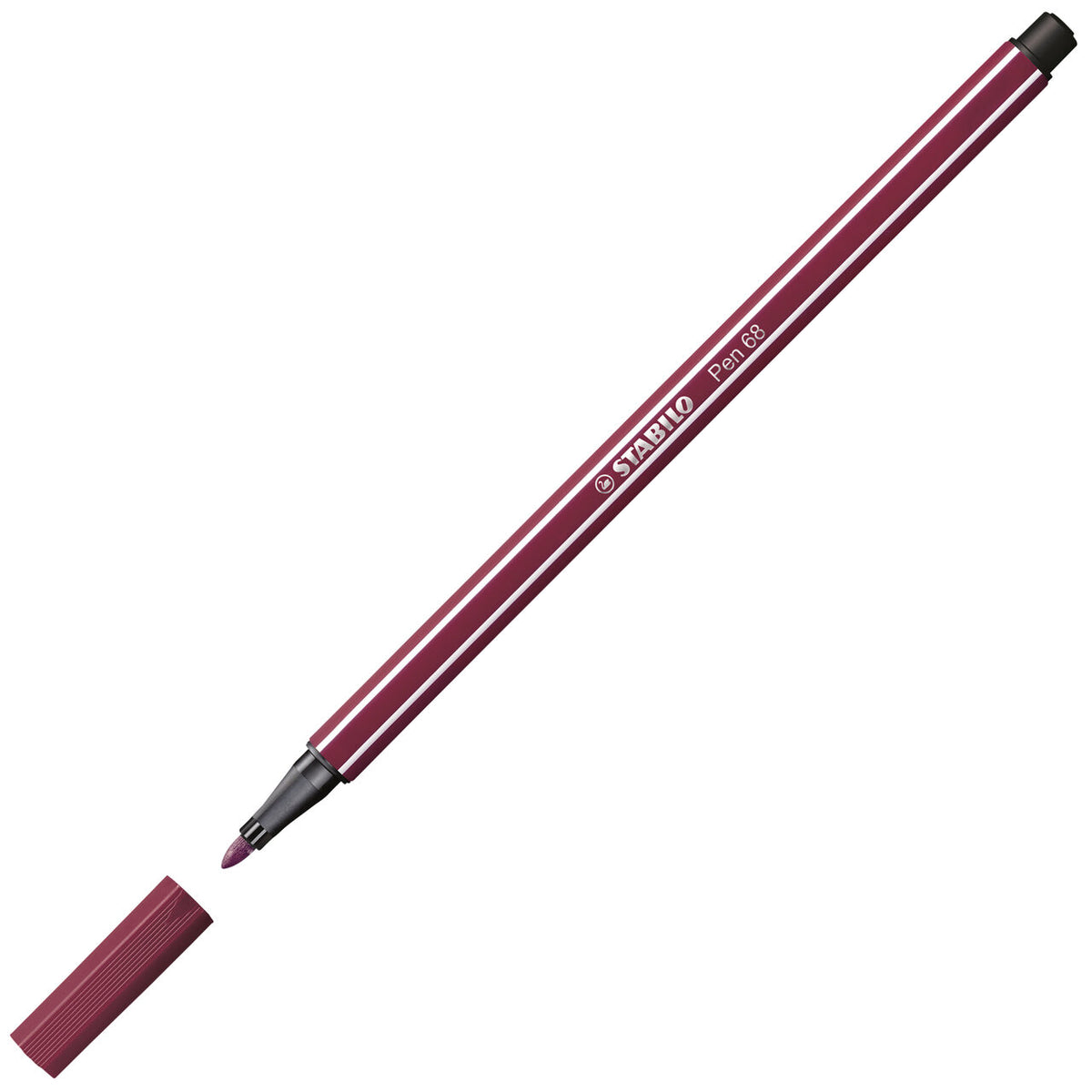 STABILO Pen 68 Filzstift purpur – 1 mm Einzelstift