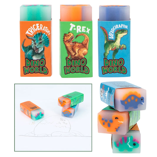 Dino World Jelly Radierer – 1 Stk., Design zufällig (3 Designs)