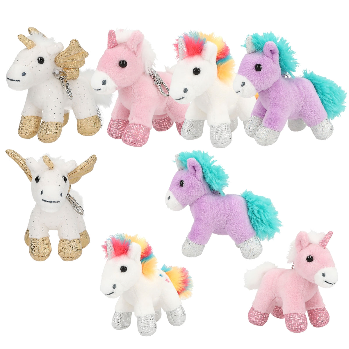 Ylvi 1x Plüschanhänger Einhorn - Süßer Taschenanhänger
