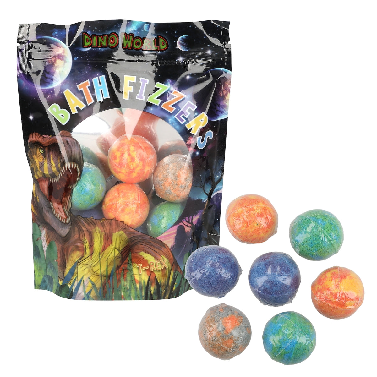 Dino World GALAXY Badekugeln - 7 Planeten mit Dino-Überraschung