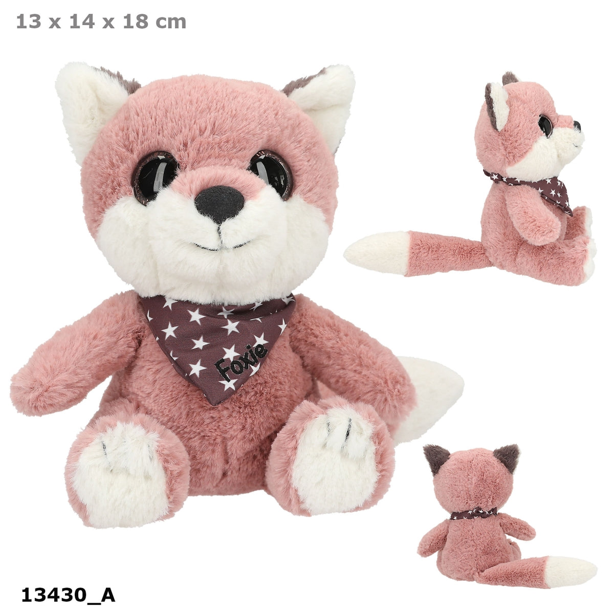 SNUKIS Plüschfuchs Foxie 18 cm in Altrosa-Weiß