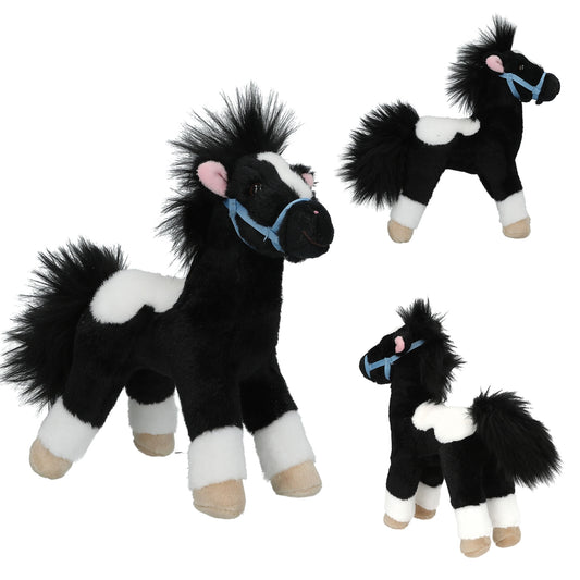Miss Melody Plüschpferd Schwarz-Weiß 18 cm - Kuscheltier