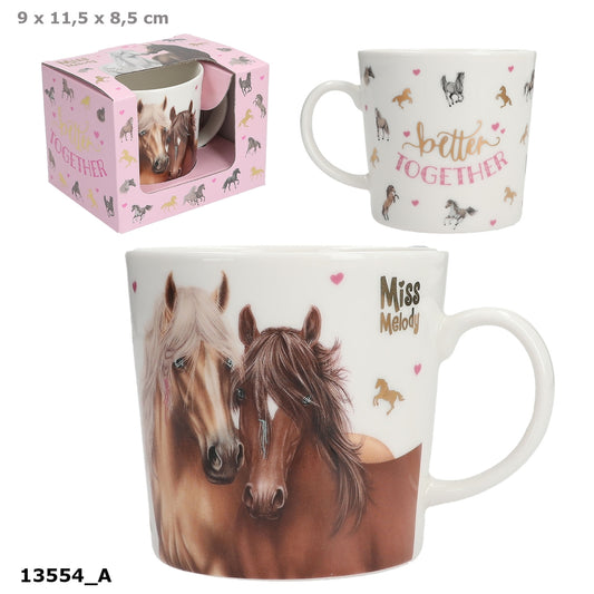Miss Melody Becher in Geschenkbox, 250 ml, Porzellan, Pferd