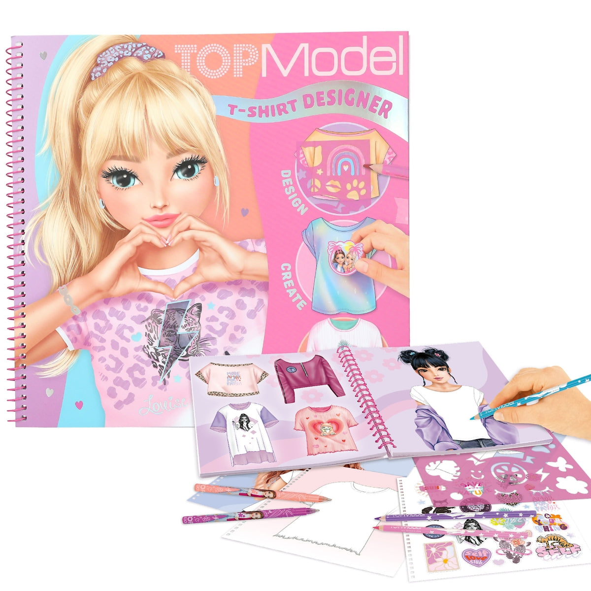 TOPModel T-Shirt Designer Malbuch - Kreative Mode selbst gestalten