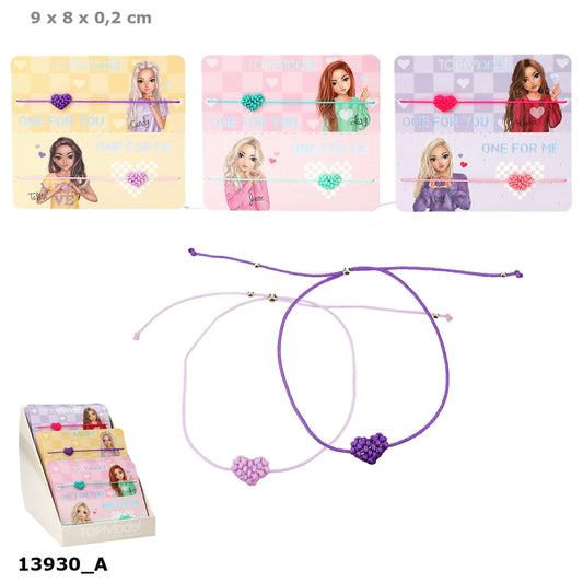 TOPModel BFF Herzarmband Set – 1 von 3 Farben zufällig