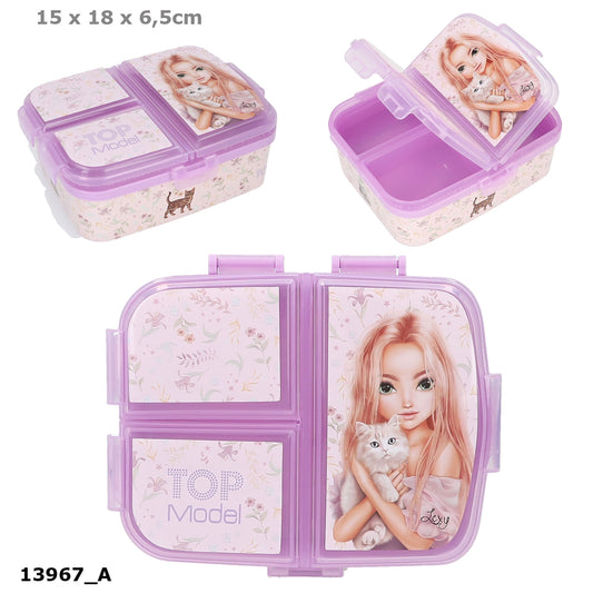 TOPModel Brotdose XL BLOOMING KITTY - 4 Fächer, BPA-frei