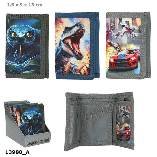 Adventure World Portemonnaie – 1 von 3 Designs zufällig