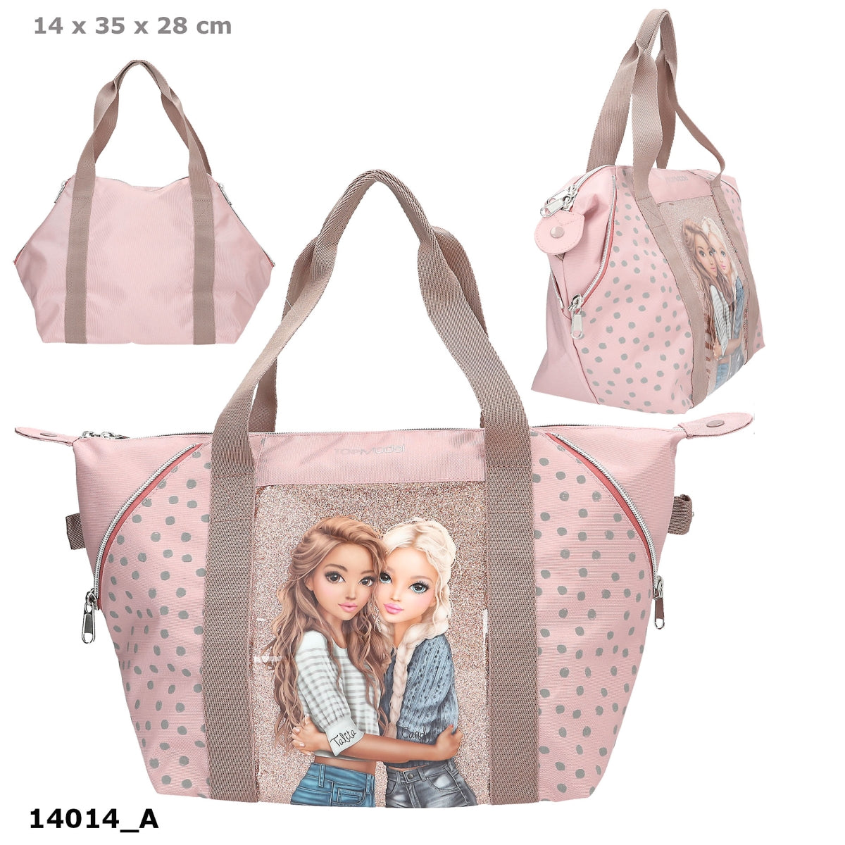 TOPModel Sporttasche DOTS – Freundinnen-Motiv, Glitzer