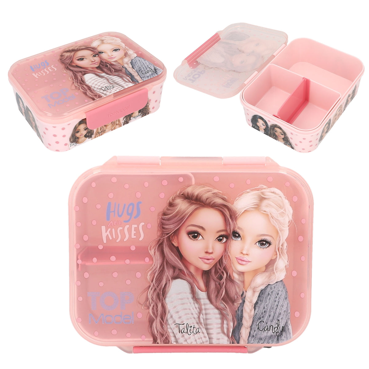 TOPModel Brotdose DOTS – BPA-frei, 2 Fächer, Klippverschluss