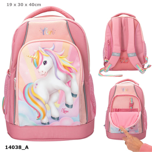 Ylvi Schulrucksack SUGAR POP Einhorn rosa-glitzernd