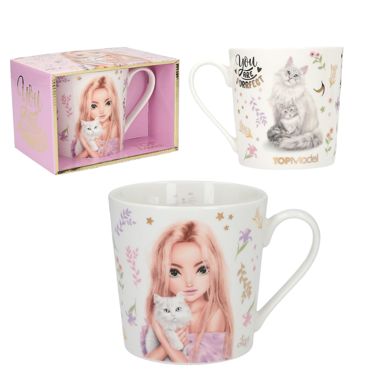 TOPModel Becher BLOOMING KITTY - Porzellan mit Goldveredlung