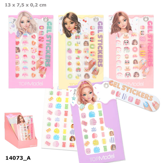 DEPESCHE TOPModel Gel Nagelsticker CANDY GLAM, 1 v. 4 Designs