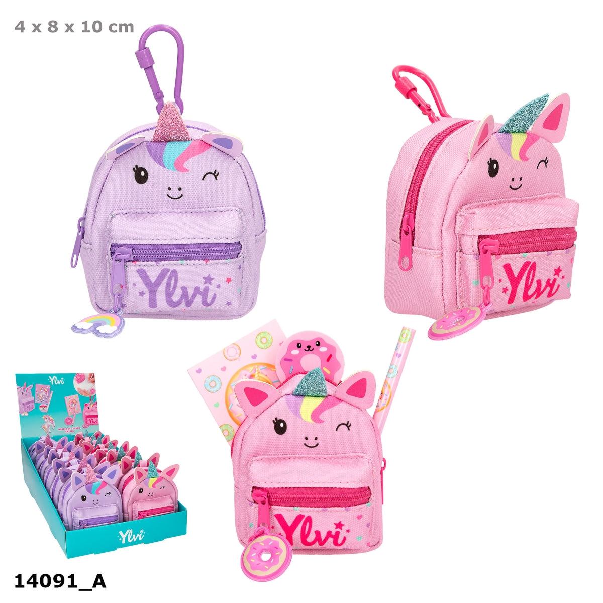 Ylvi Mini-Rucksack Einhorn mit Schreibset – 1 von 2 Designs