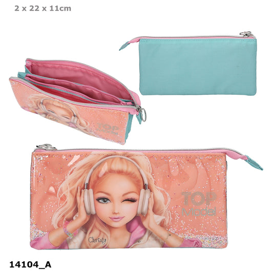 TOPModel Fächerschlamper MUSIC 3 Fächer Glitzer Pink